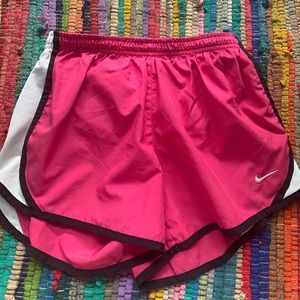 pink and black nike shorts